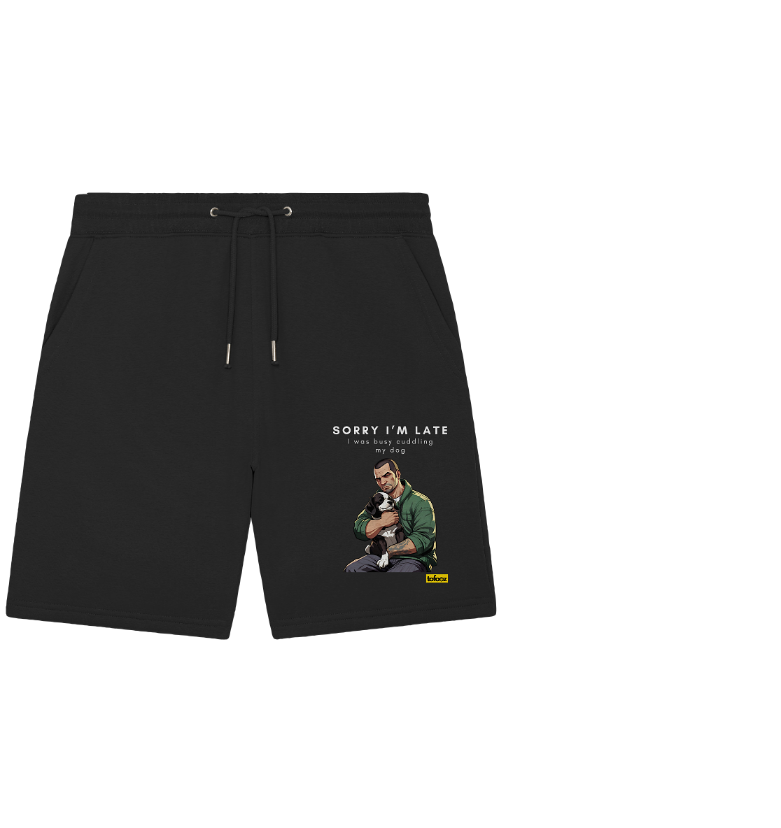 Sorry I'm Late Gamer Style Collection - Organic Short Sweatpants