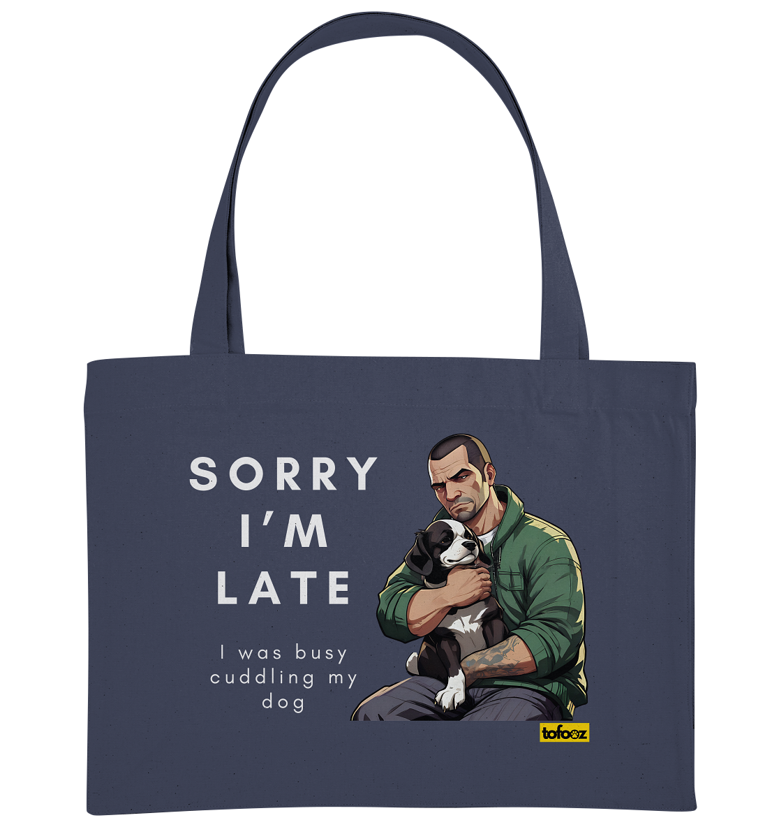 Sorry I'm Late Gamer Style Collection - Organic Shopping Bag