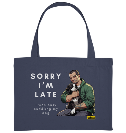 Sorry I'm Late Gamer Style Collection - Organic Shopping Bag