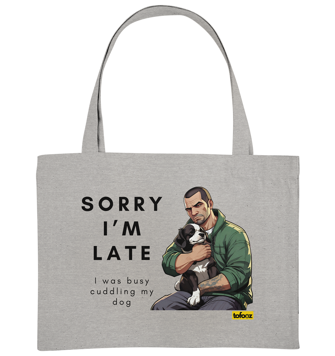 Sorry I'm Late Gamer Style Collection - Organic Shopping Bag