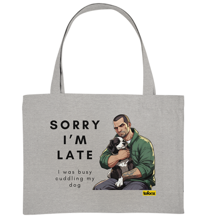 Sorry I'm Late Gamer Style Collection - Organic Shopping Bag