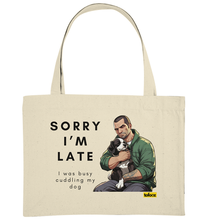 Sorry I'm Late Gamer Style Collection - Organic Shopping Bag