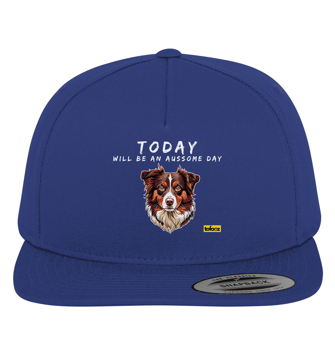 Today Will Be An Aussome Day - Red Tri Australian Shepherd Graphic  - Premium Snapback