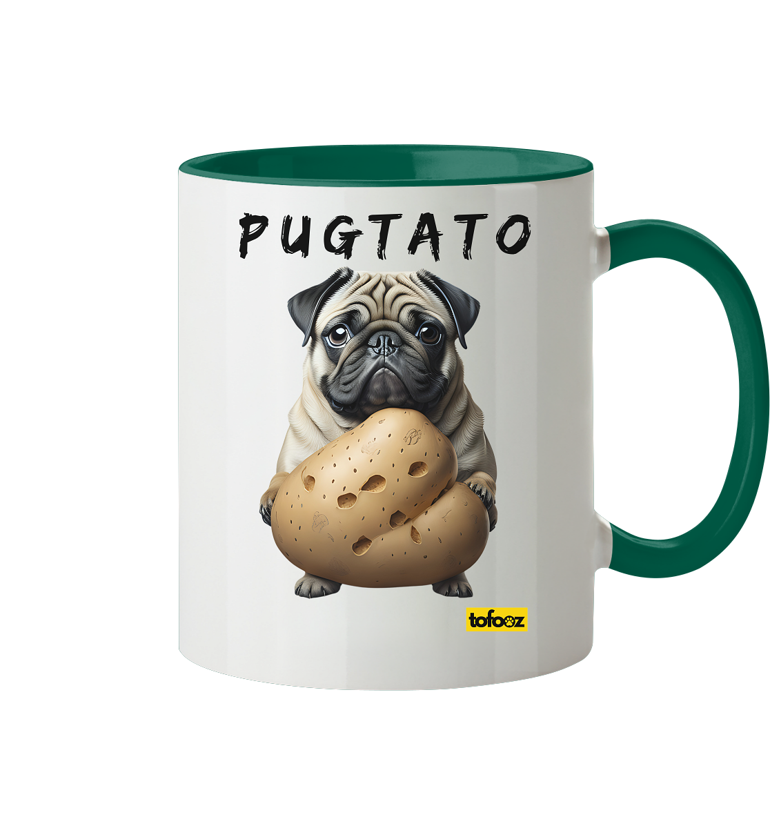 Pugtato - Pug - Two-Tone Mug