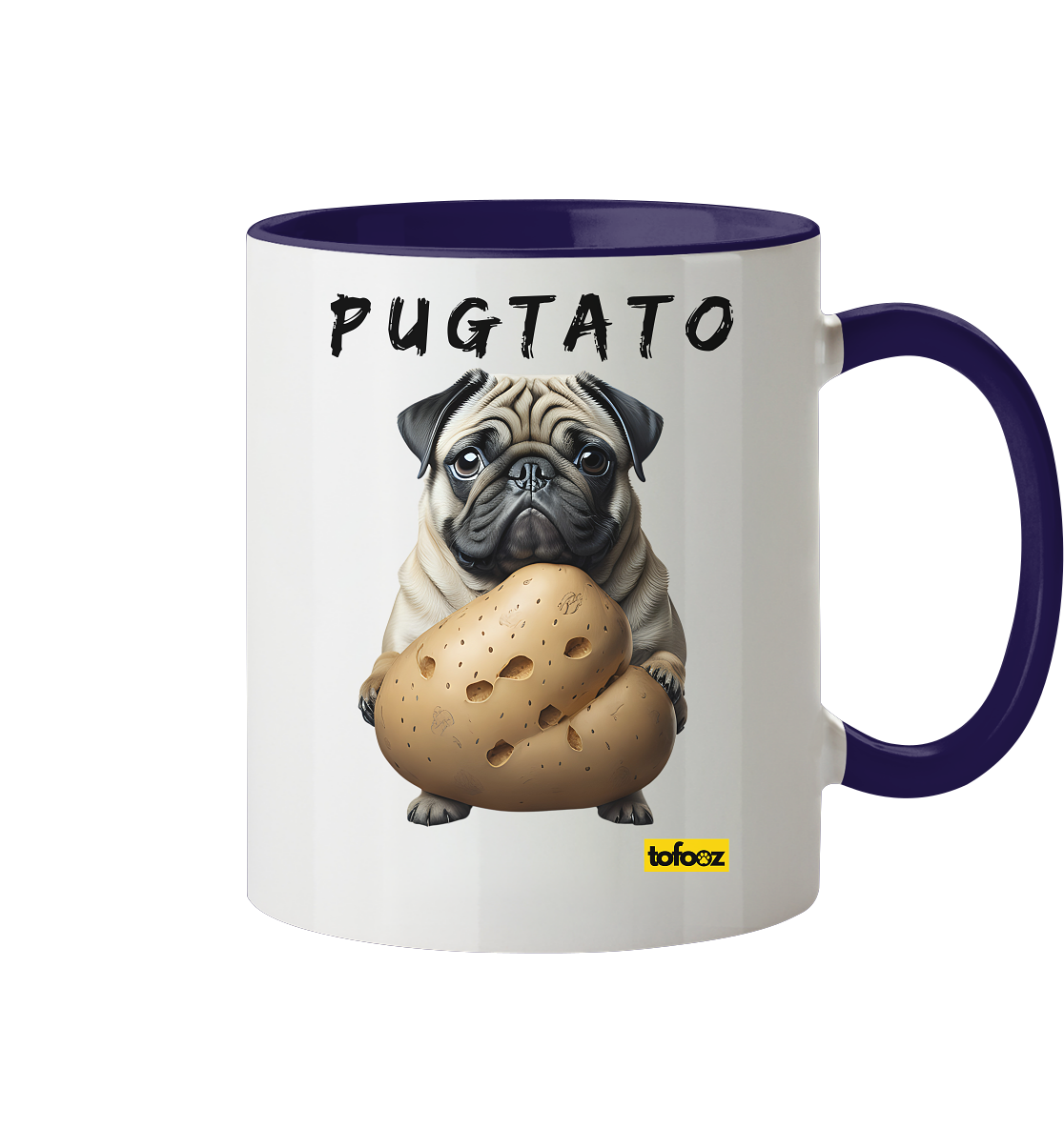 Pugtato - Pug - Two-Tone Mug