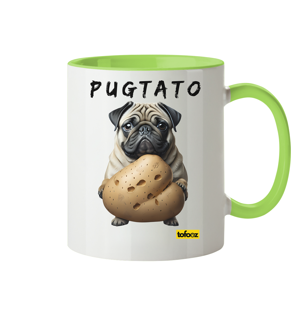 Pugtato - Pug - Two-Tone Mug