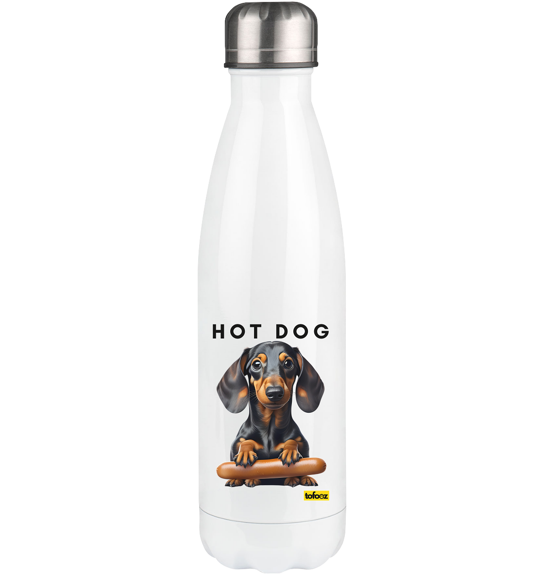 Hot Dog - Dachshund  - Stainless Steel Thermal Bottle 500ml